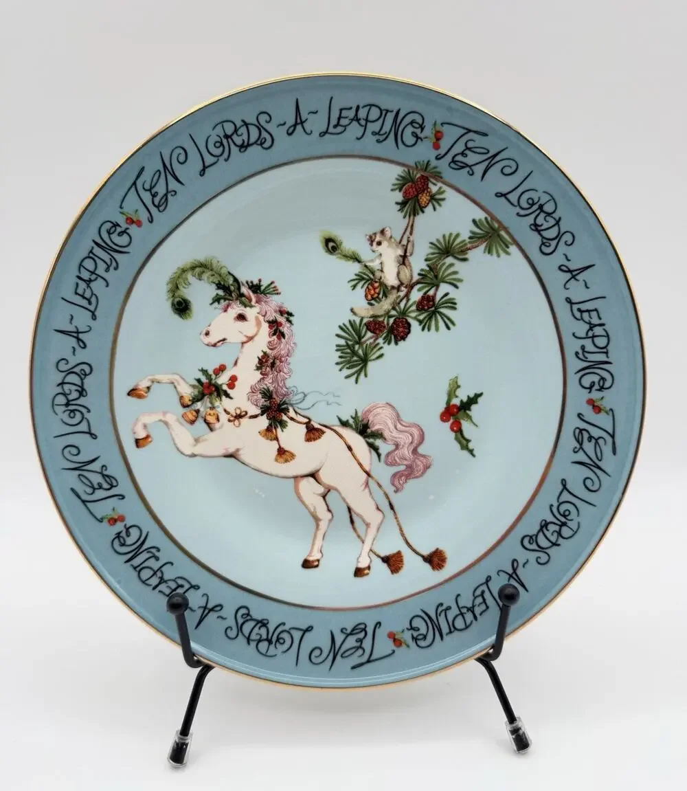 Anthropologie Phannapast Taychamaythakool 12 Days of Christmas Dessert Plate #10